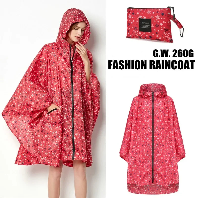 Laura - Wasserdichter Regenponcho mit Kapuze für Outdoor-Aktivitäten