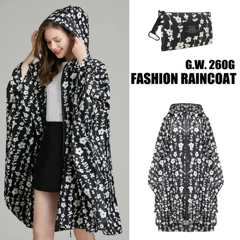 Laura - Wasserdichter Regenponcho mit Kapuze für Outdoor-Aktivitäten
