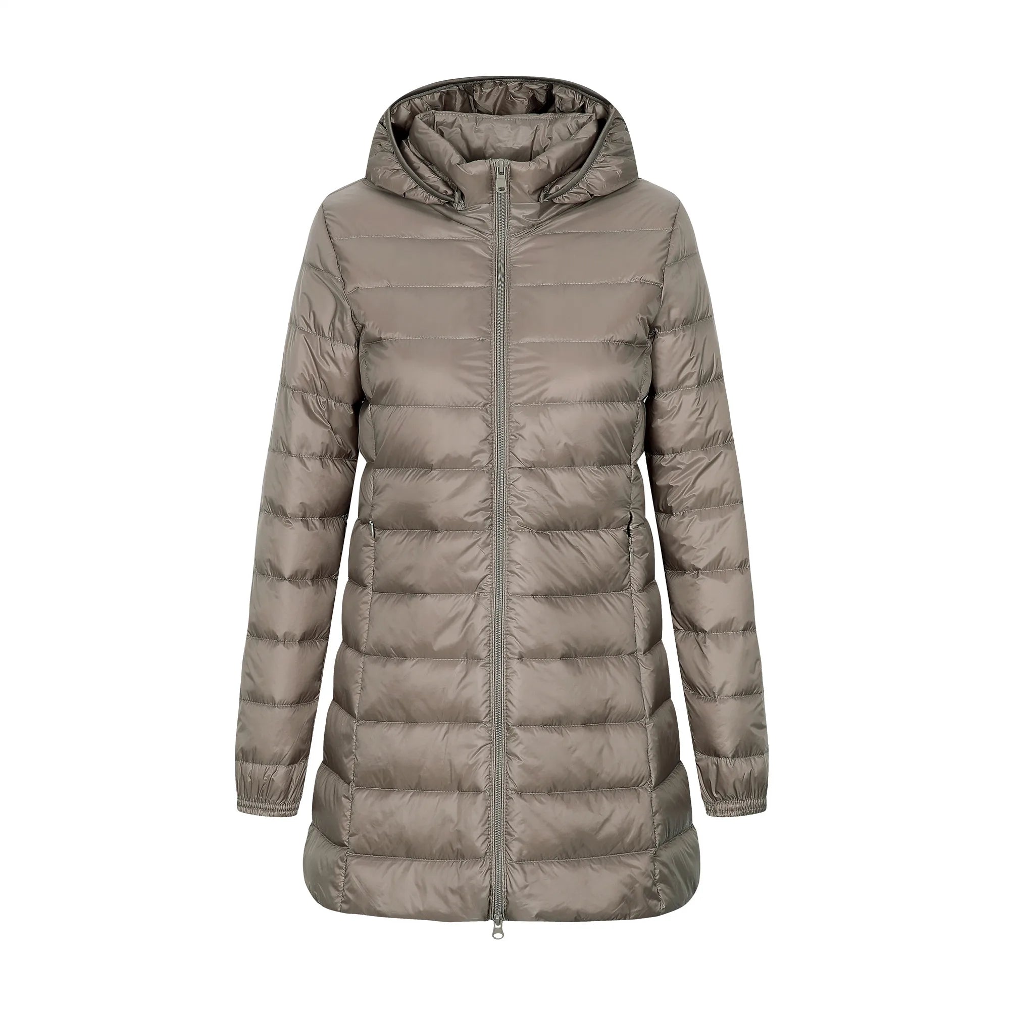 Lara – Lange Damen-Daunenjacke mit Abnehmbarer Kapuze
