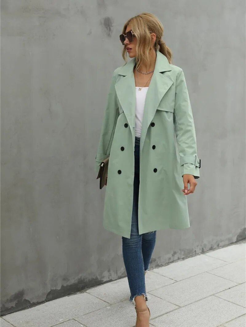 Keisha – Eleganter und Stilvoller Herbst-Trenchcoat für Damen