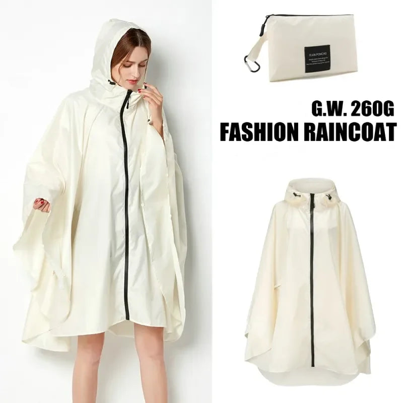 Laura - Wasserdichter Regenponcho mit Kapuze für Outdoor-Aktivitäten