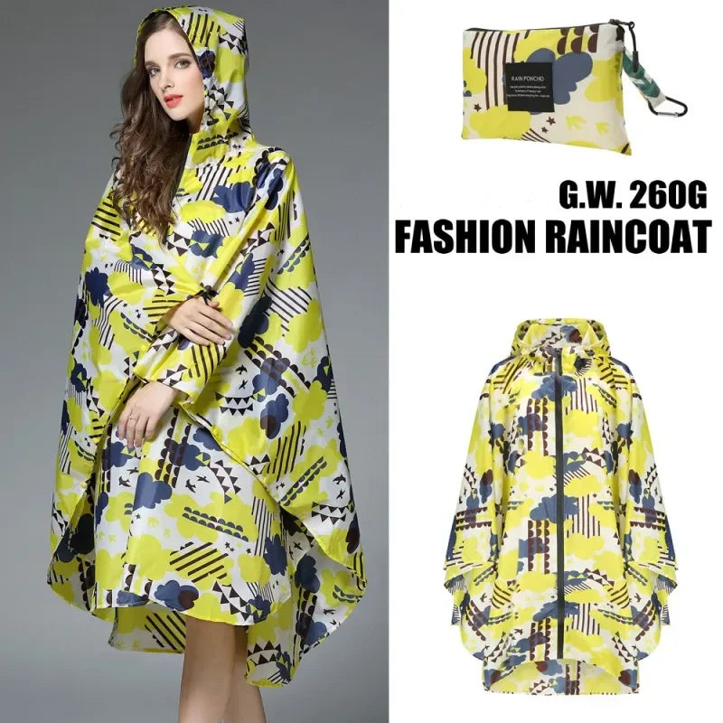 Laura - Wasserdichter Regenponcho mit Kapuze für Outdoor-Aktivitäten