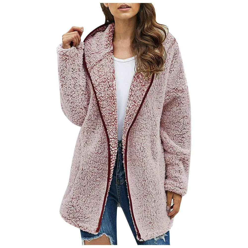 Tropea- Langer Teddy-Mantel für Damen