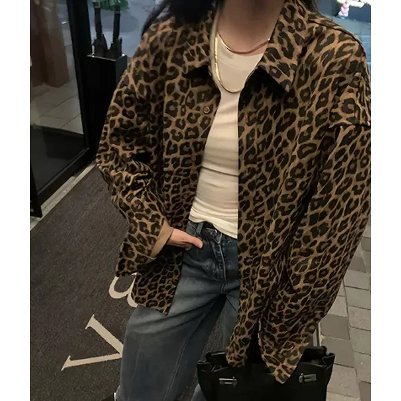 Laura - Vintage-Jacke mit Leopardenmuster
