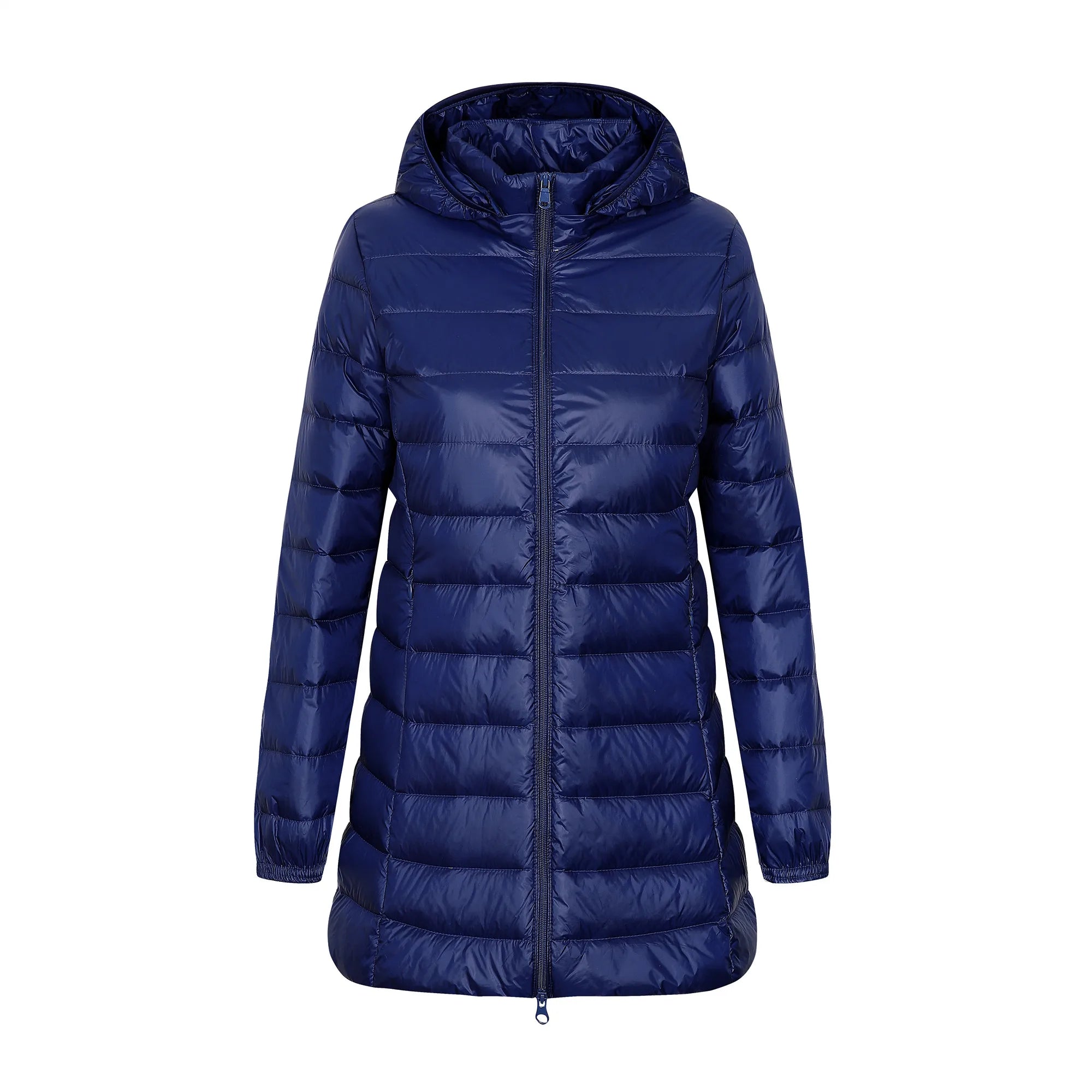 Lara – Lange Damen-Daunenjacke mit Abnehmbarer Kapuze