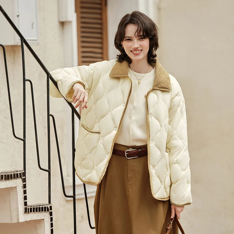 Capucine - Mantel Daunenjacke Vintage Frau Winter