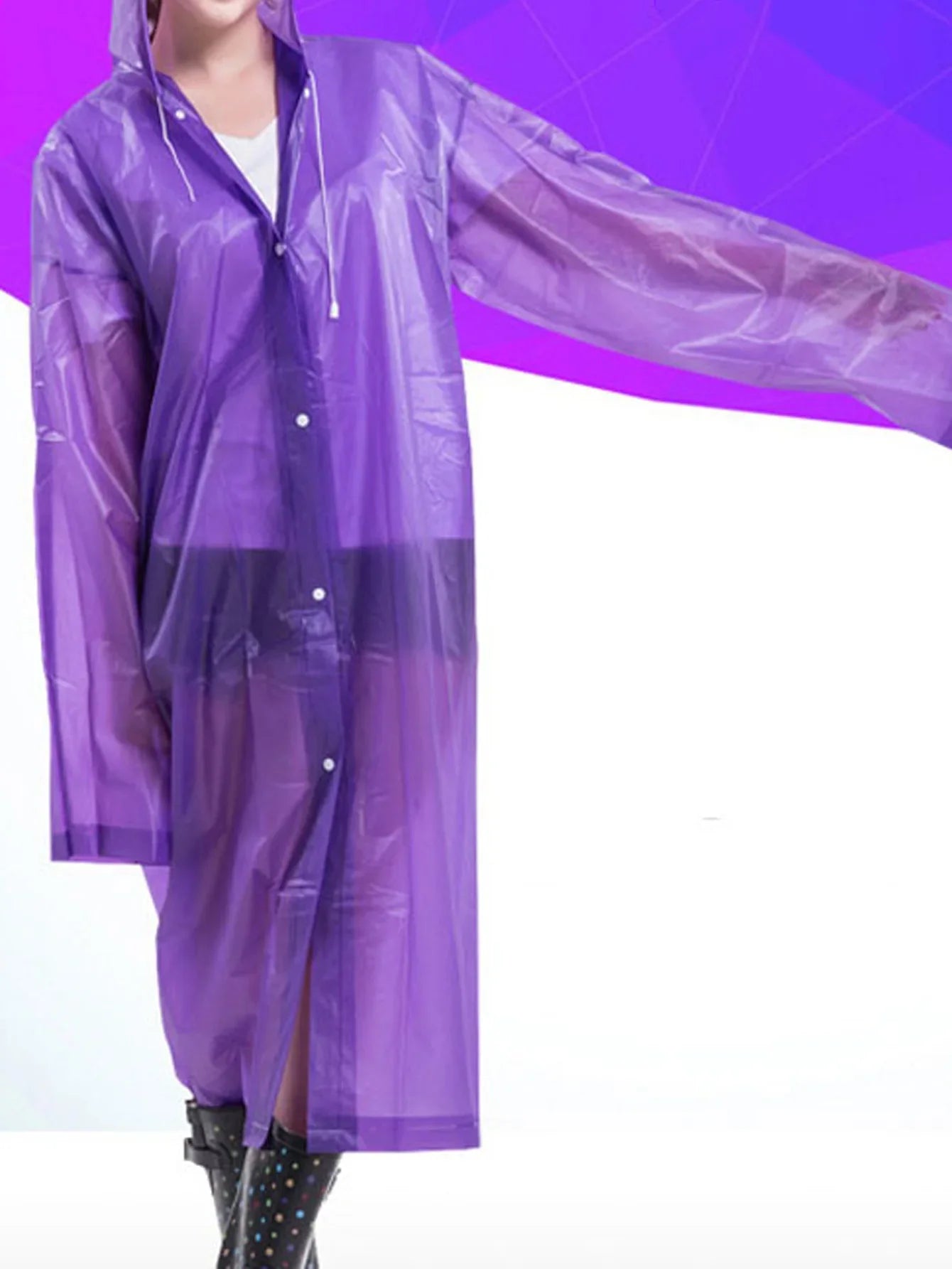 Bruno - Leichter Einteiliger Regenponcho für Damen und Herren