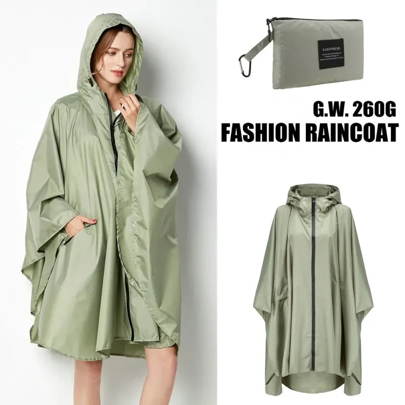 Laura - Wasserdichter Regenponcho mit Kapuze für Outdoor-Aktivitäten