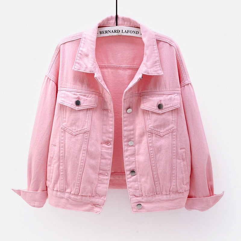 Amelia - Stilvolle und Bequeme Pinke Jeansjacke für Frauen