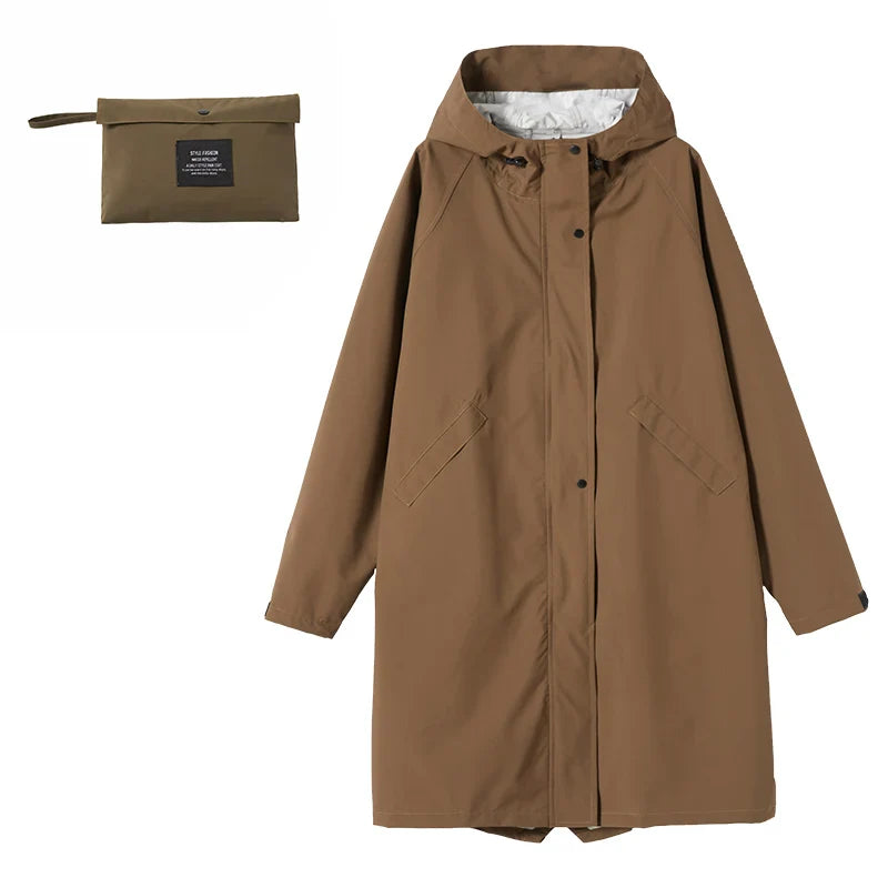 Sienna - Stylischer Langer Regenmantel Für Damen