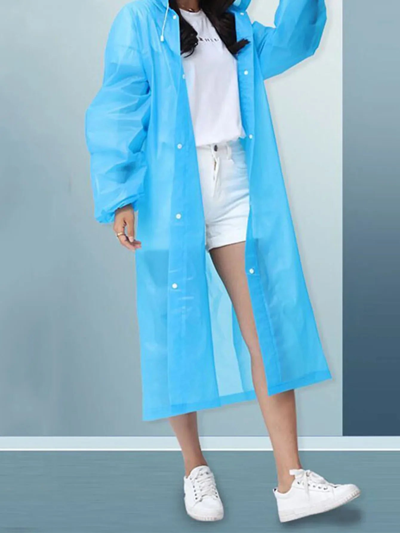 Bruno - Leichter Einteiliger Regenponcho für Damen und Herren