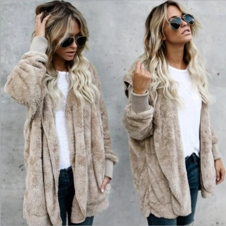 Coro- Herbst Winter Doppellagige Fleecejacke