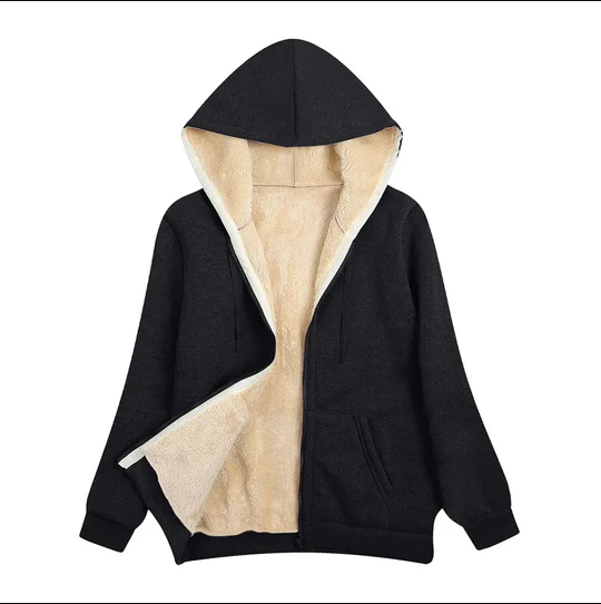 Lena l jacke mit kapuze, gefüttert mit kunstpelz