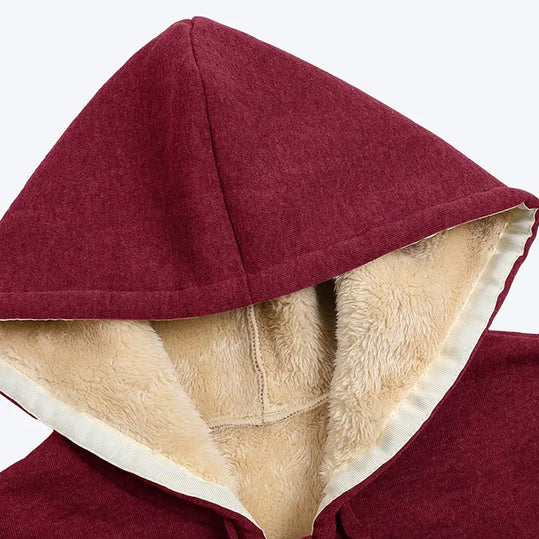 Lena l jacke mit kapuze, gefüttert mit kunstpelz