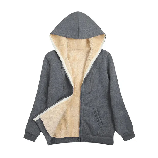 Lena l jacke mit kapuze, gefüttert mit kunstpelz