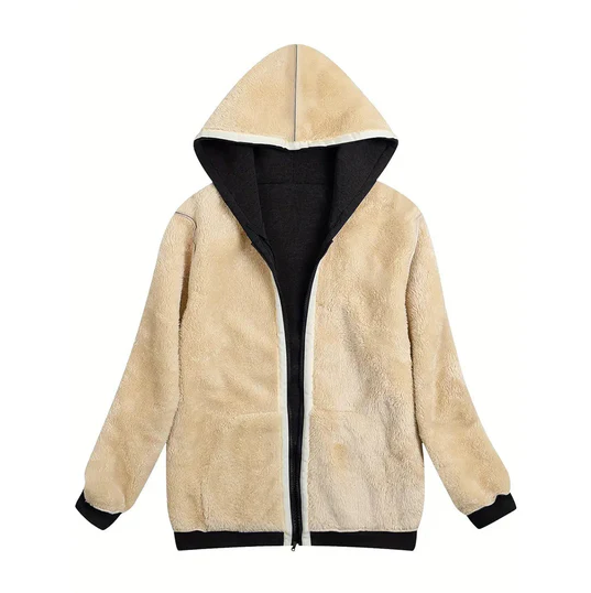 Lena l jacke mit kapuze, gefüttert mit kunstpelz