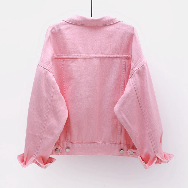 Amelia - Stilvolle und Bequeme Pinke Jeansjacke für Frauen