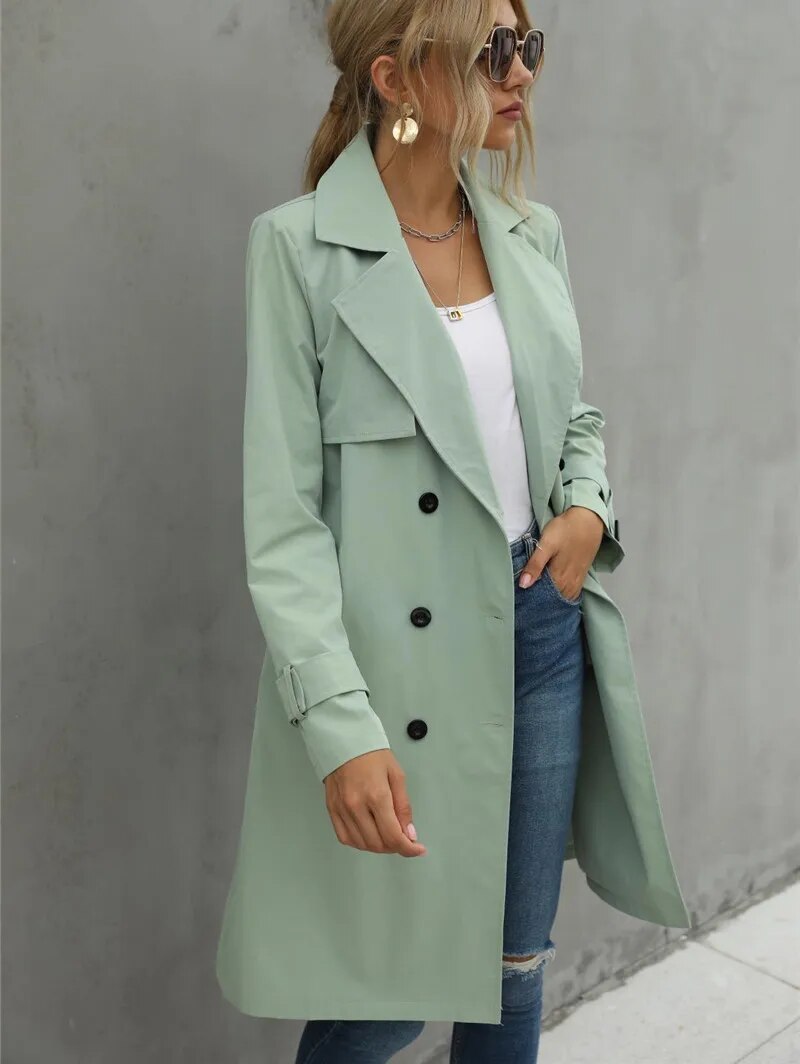 Keisha – Eleganter und Stilvoller Herbst-Trenchcoat für Damen