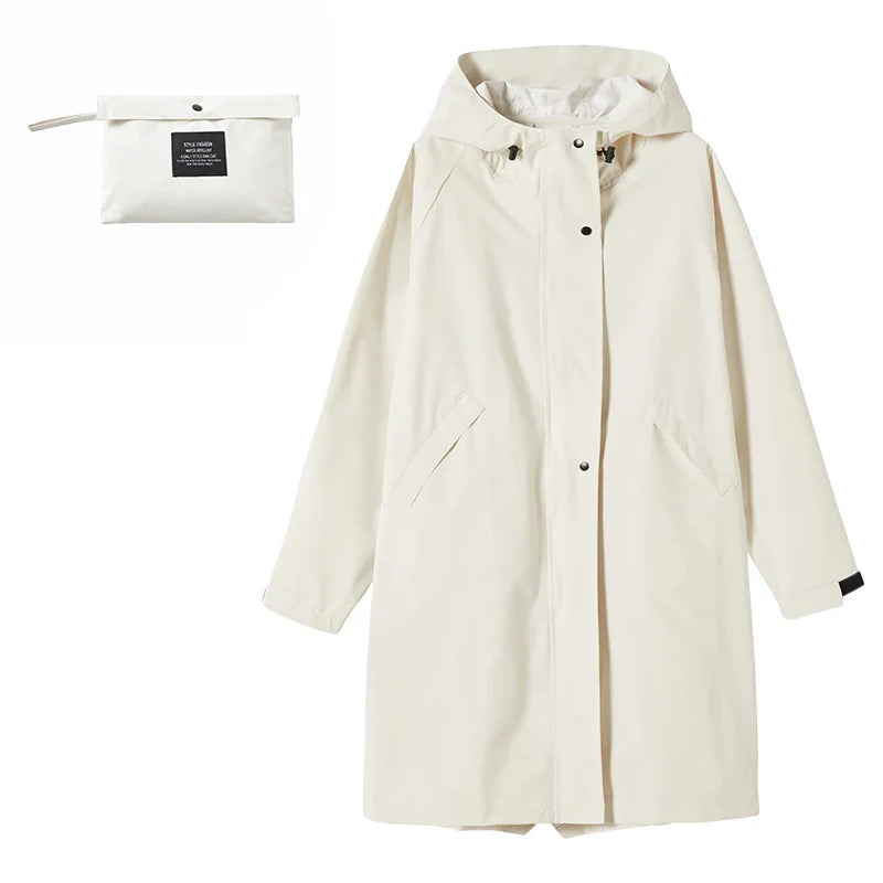 Sienna - Stylischer Langer Regenmantel Für Damen