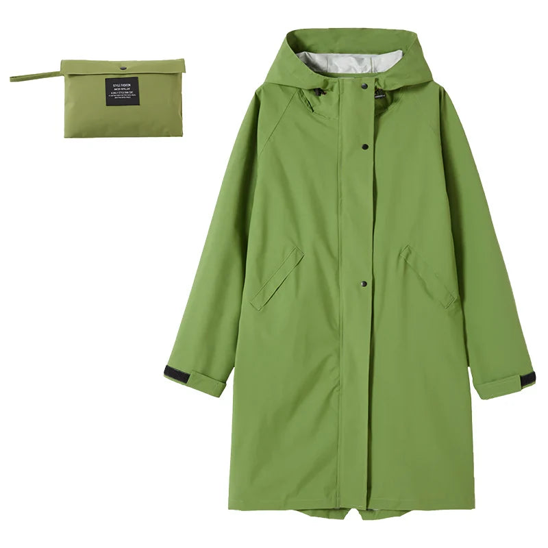 Sienna - Stylischer Langer Regenmantel Für Damen