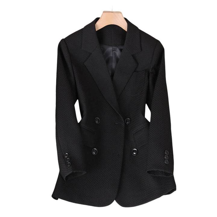 Damen Doppelreihiger Blazer mit Eckigen Revers