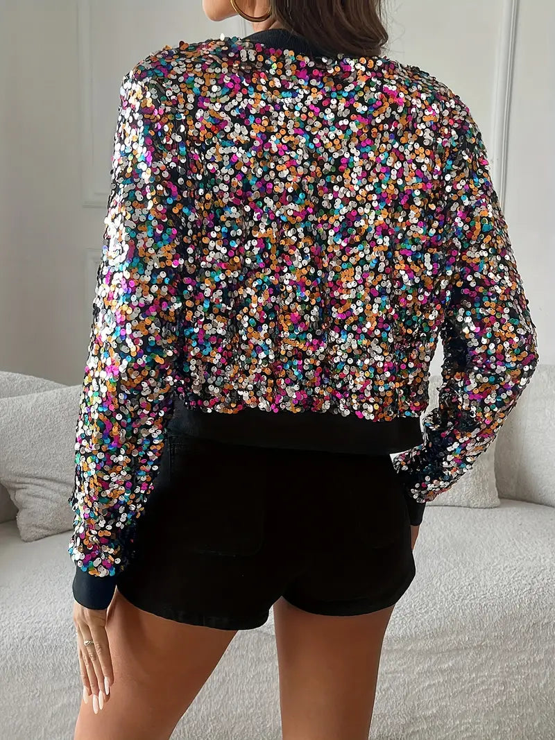 Zilpha | Bomberjacke mit Pailletten