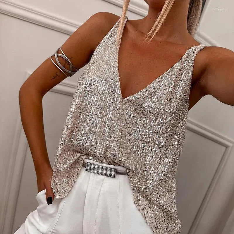 Funkelnde Eleganz Oberteil für Damen