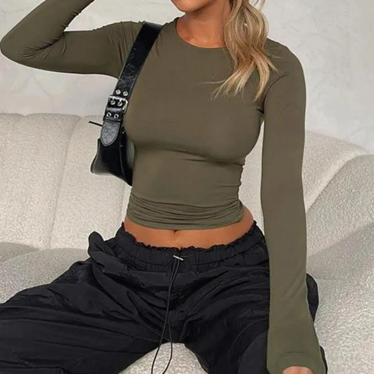 Lawanda | Langärmeliges Slim Top für Frauen