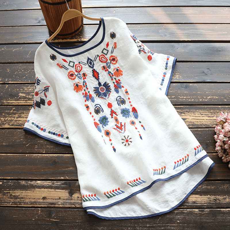 Mirabelle | Ethnische Bluse mit Stickerei