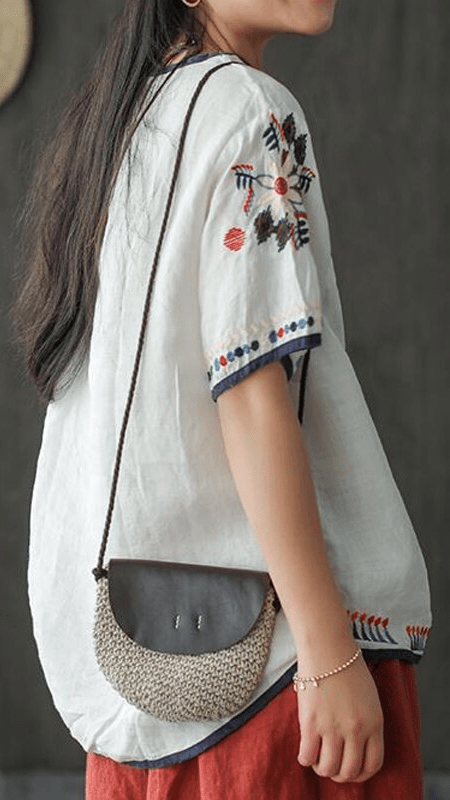 Mirabelle | Ethnische Bluse mit Stickerei