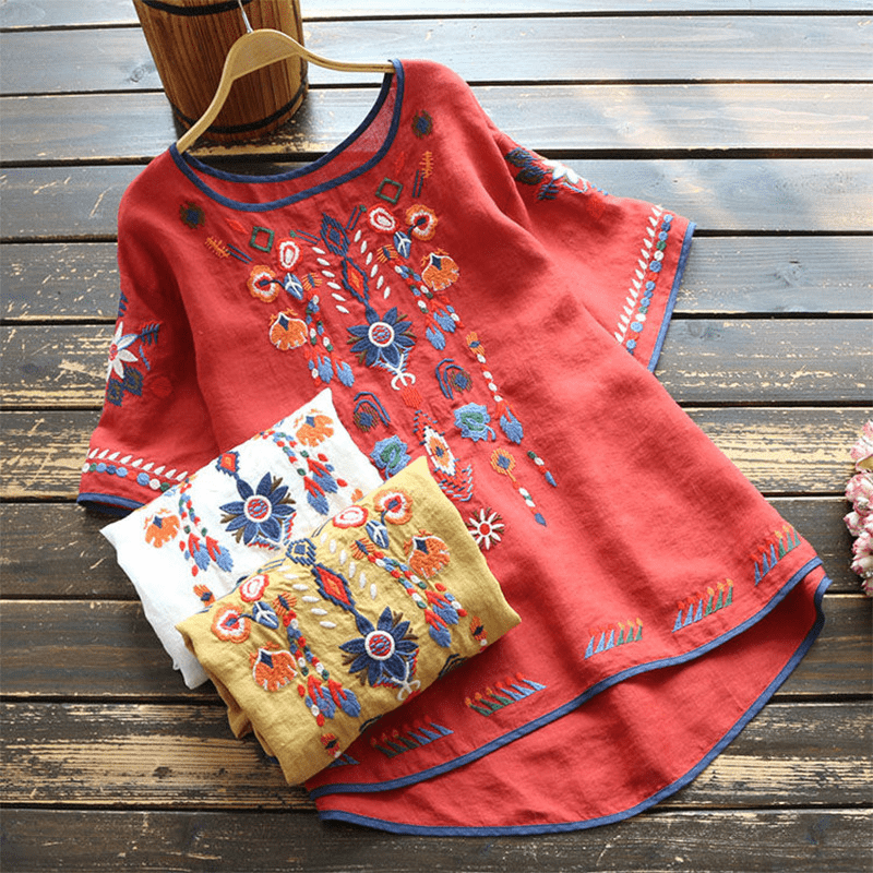 Mirabelle | Ethnische Bluse mit Stickerei