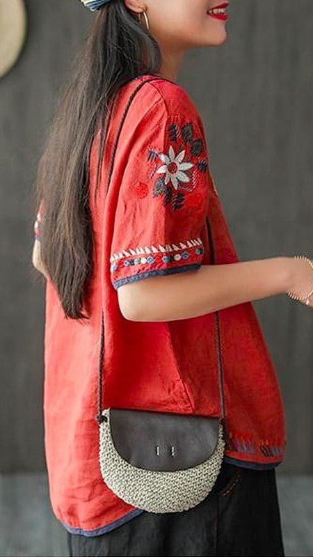 Mirabelle | Ethnische Bluse mit Stickerei