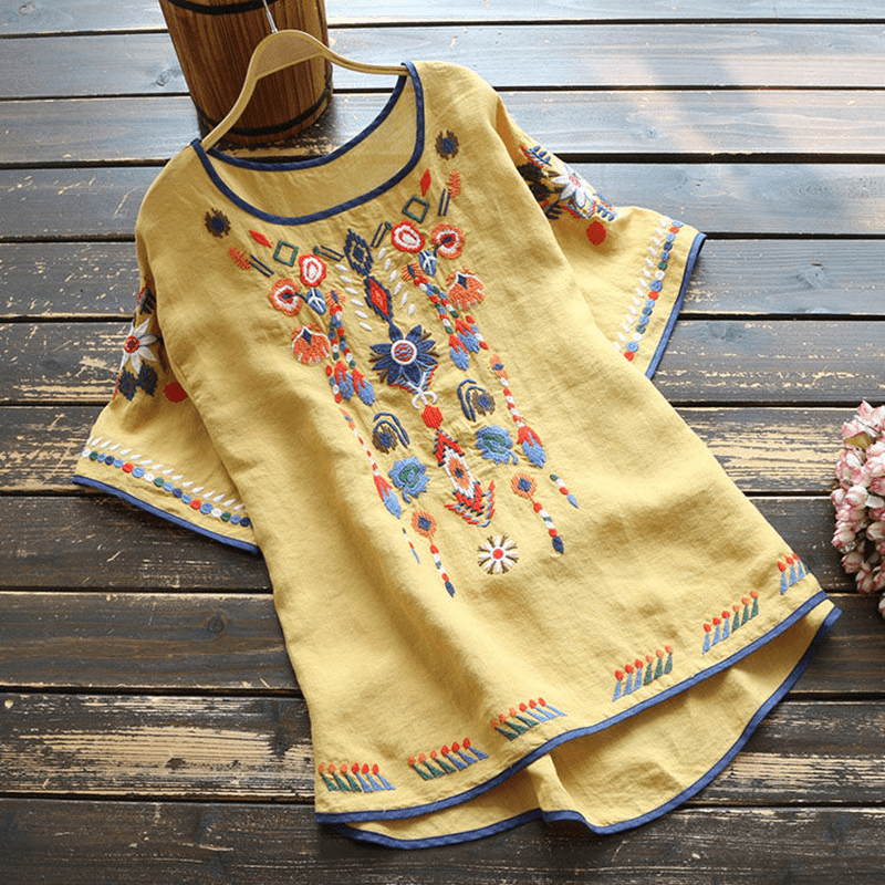 Mirabelle | Ethnische Bluse mit Stickerei