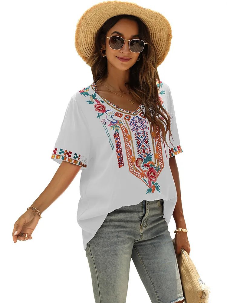 Bertilles | Bestickte Slim-Fit-Bluse