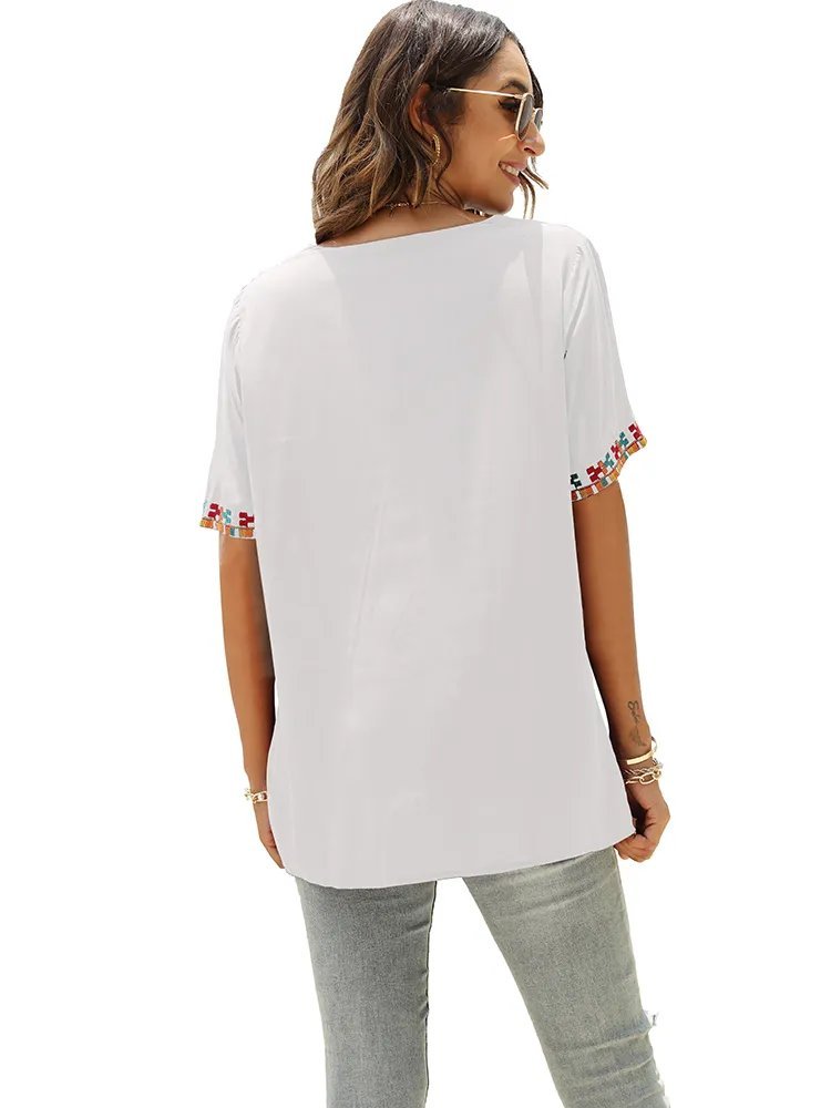 Bertilles | Bestickte Slim-Fit-Bluse