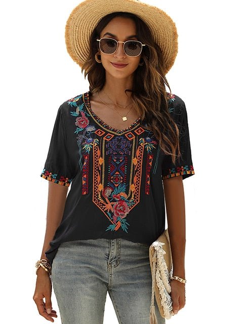 Bertilles | Bestickte Slim-Fit-Bluse