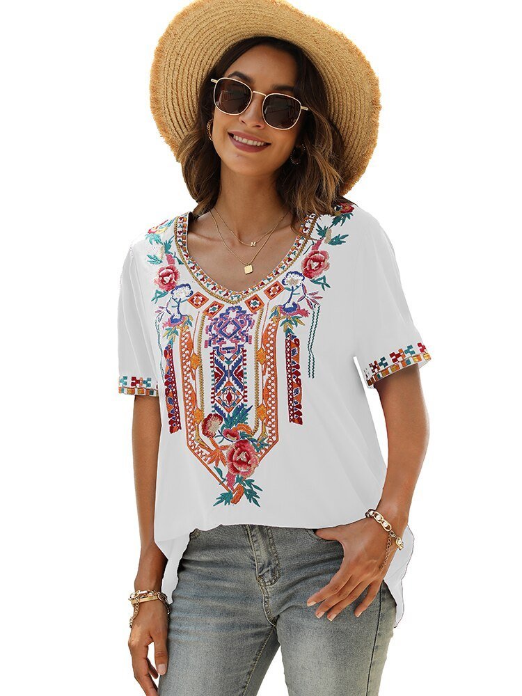 Bertilles | Bestickte Slim-Fit-Bluse