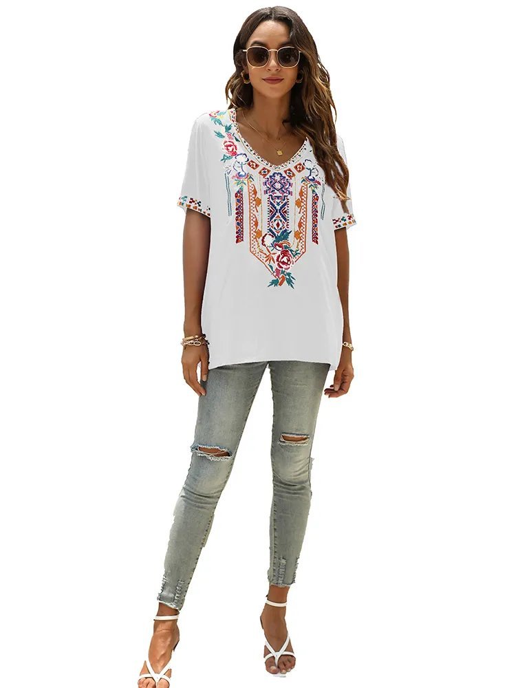 Bertilles | Bestickte Slim-Fit-Bluse