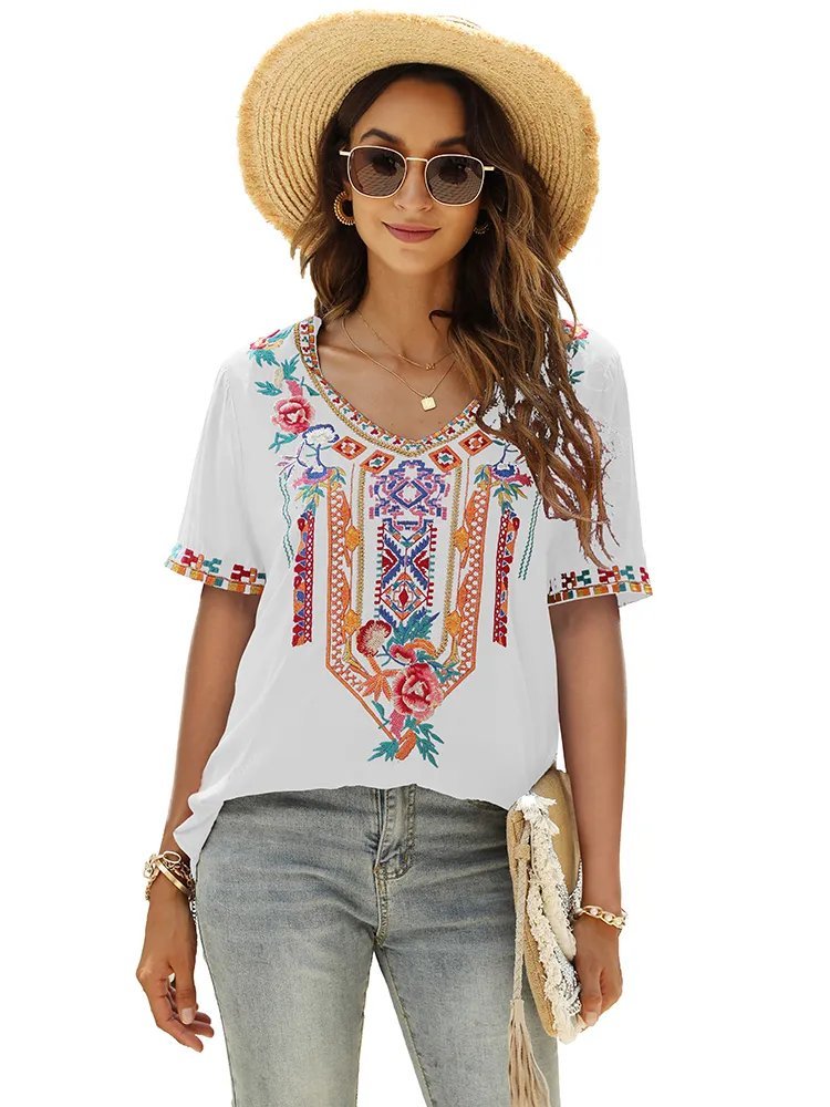 Bertilles | Bestickte Slim-Fit-Bluse