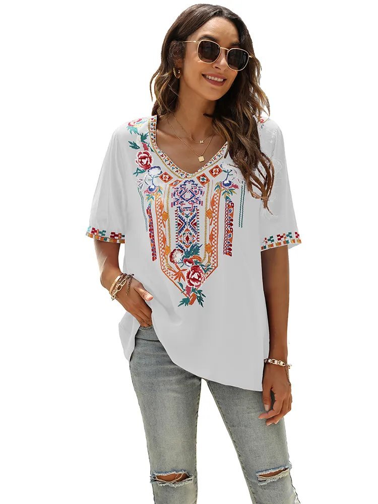 Bertilles | Bestickte Slim-Fit-Bluse