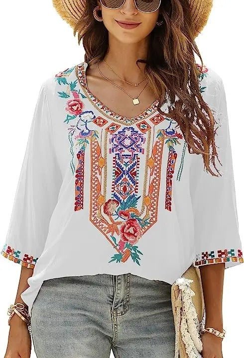 Bertilles | Bestickte Slim-Fit-Bluse
