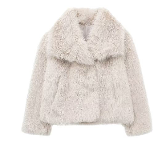 Anja - Stilvoller Flauschiger Wintermantel für Damen