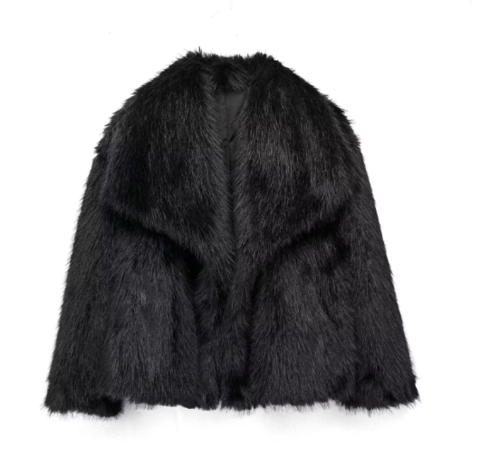 Anja - Stilvoller Flauschiger Wintermantel für Damen