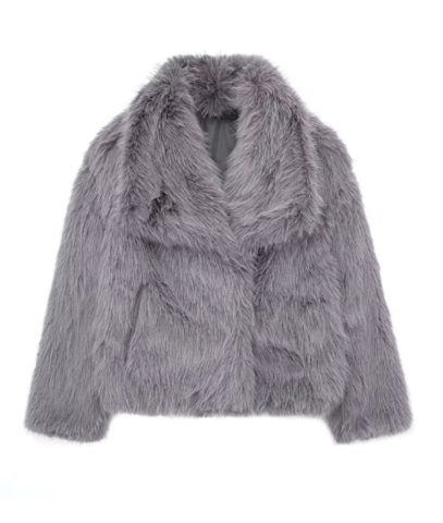 Anja - Stilvoller Flauschiger Wintermantel für Damen