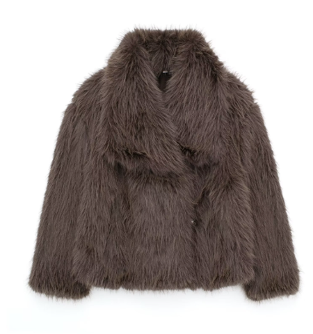 Anja - Stilvoller Flauschiger Wintermantel für Damen