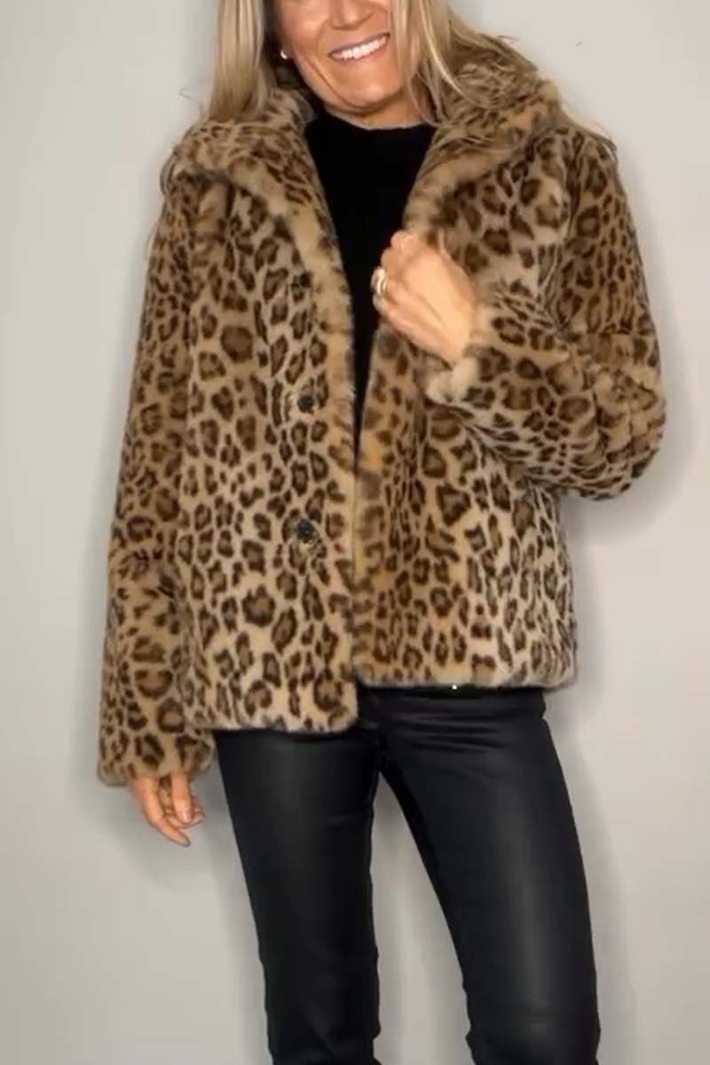 Leopard | Faux Fur Winter Jacke
