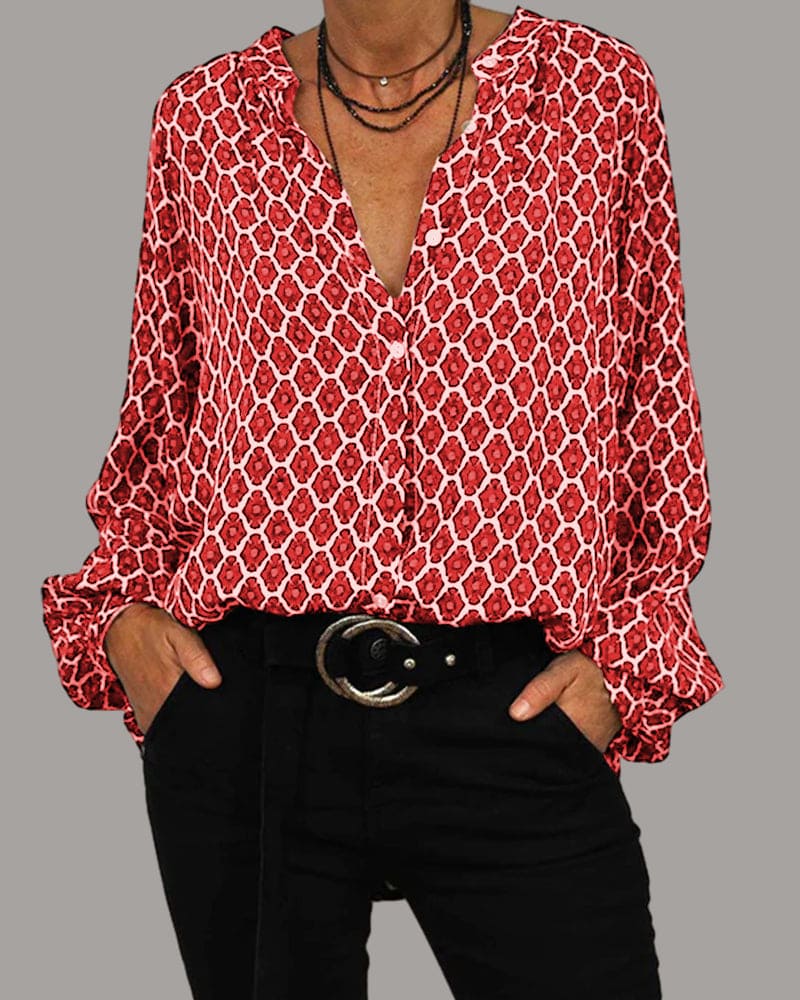 Fawn | Bluse mit V-Ausschnitt für Frauen