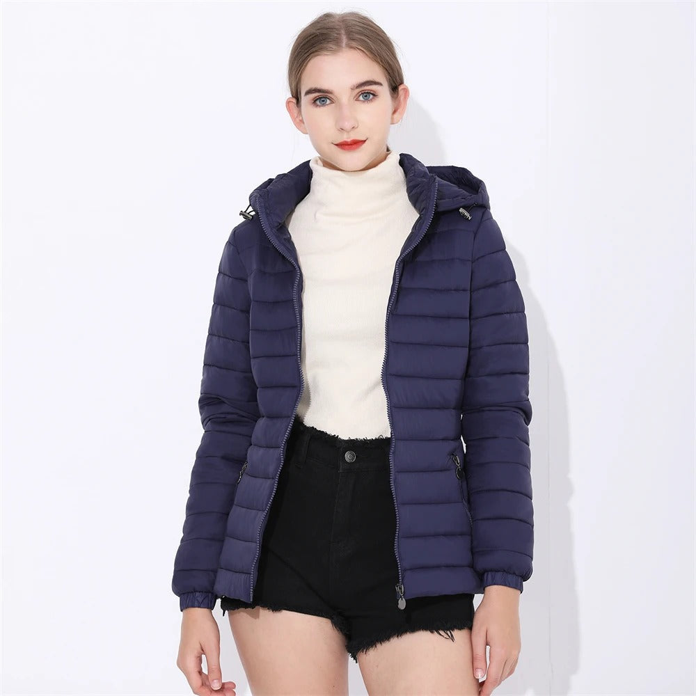 Berit - Entendaunen-Winterjacke mit Kapuze für Frauen