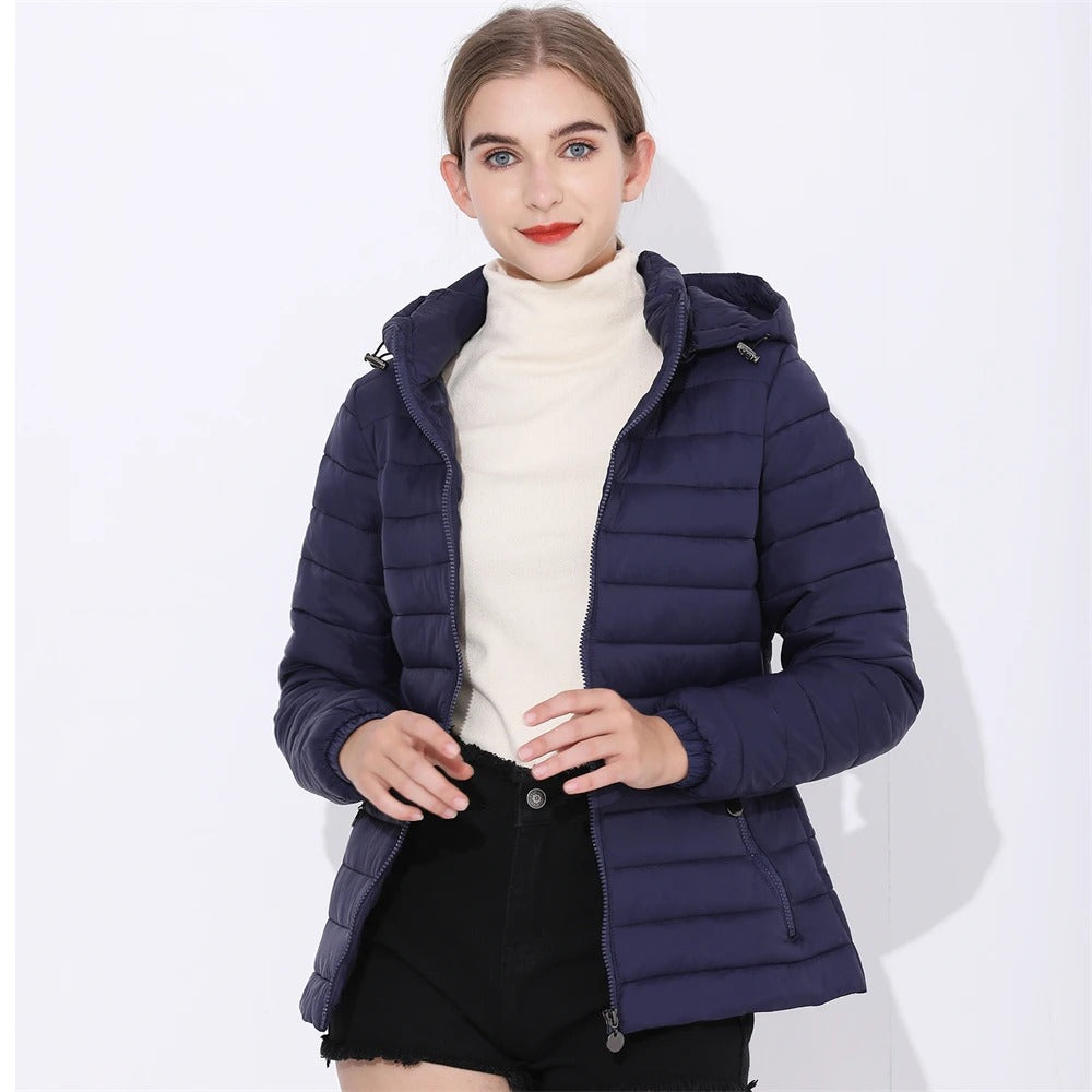 Berit - Entendaunen-Winterjacke mit Kapuze für Frauen