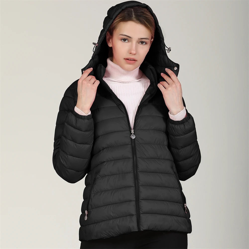Ida - Warme Daunenjacke mit Kapuze für Frauen